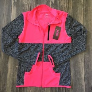 NWT Womens PINK/GRAY ACTIVE ZIP JACKET.